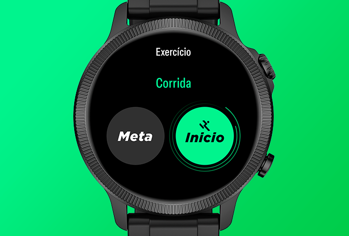 Tela com os modos do Smartwatch